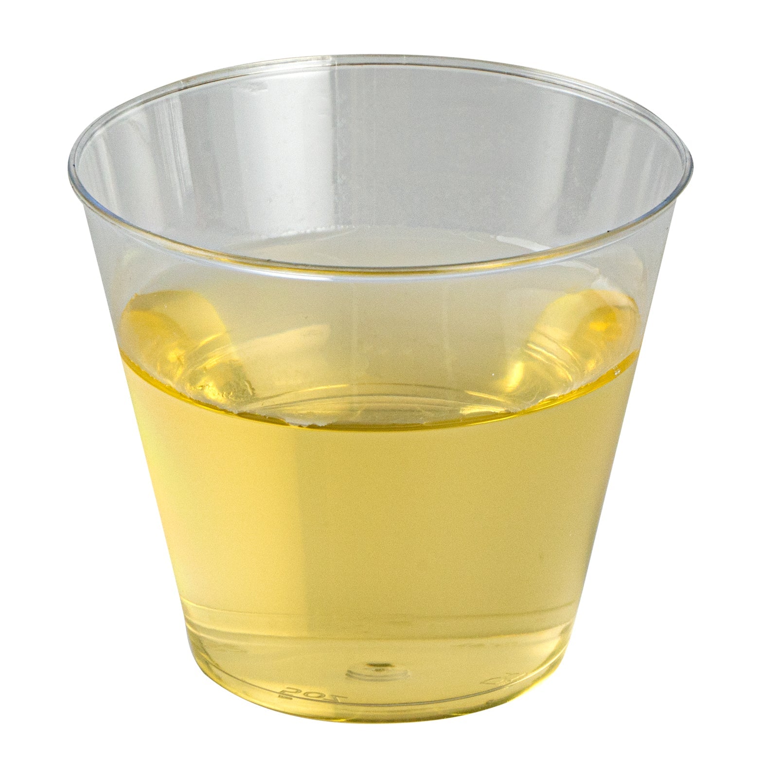 Chef 101 5 oz Clear Plastic Tumbler - 2 3/4" x 2 3/4" x 2 1/4" - 20 count box