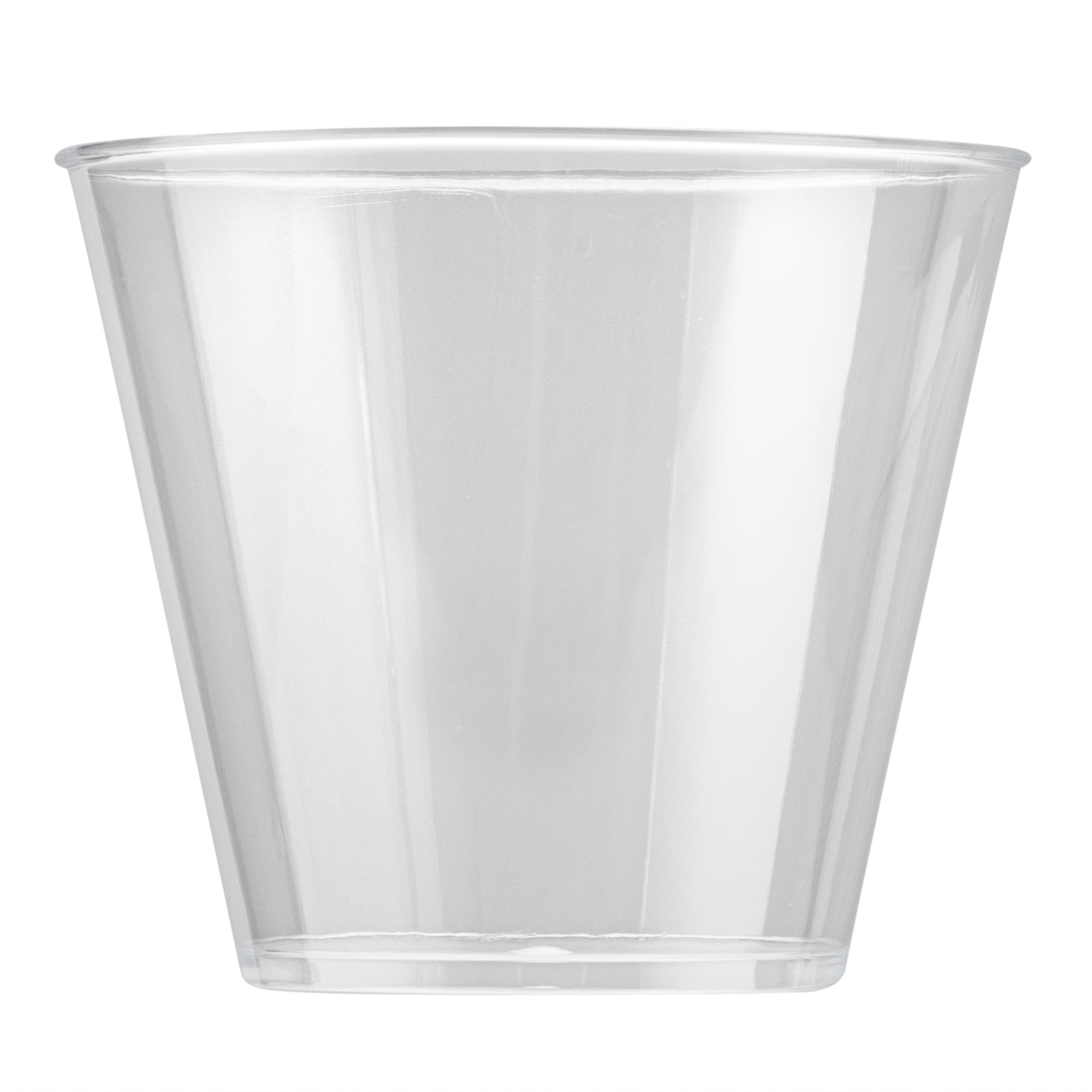 Chef 101 5 oz Clear Plastic Tumbler - 2 3/4" x 2 3/4" x 2 1/4" - 20 count box