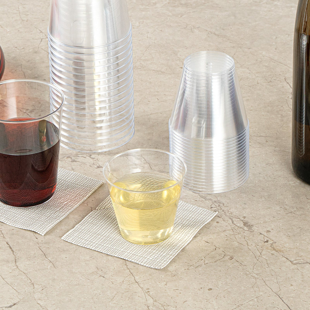 Chef 101 5 oz Clear Plastic Tumbler - 2 3/4" x 2 3/4" x 2 1/4" - 500 count box