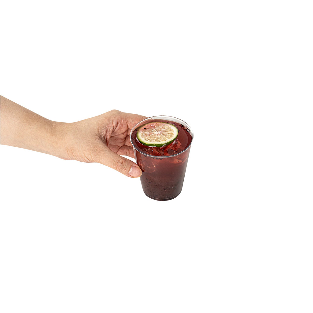 Chef 101 7 oz Clear Plastic Tumbler - 2 3/4" x 2 3/4" x 3 1/4" - 20 count box