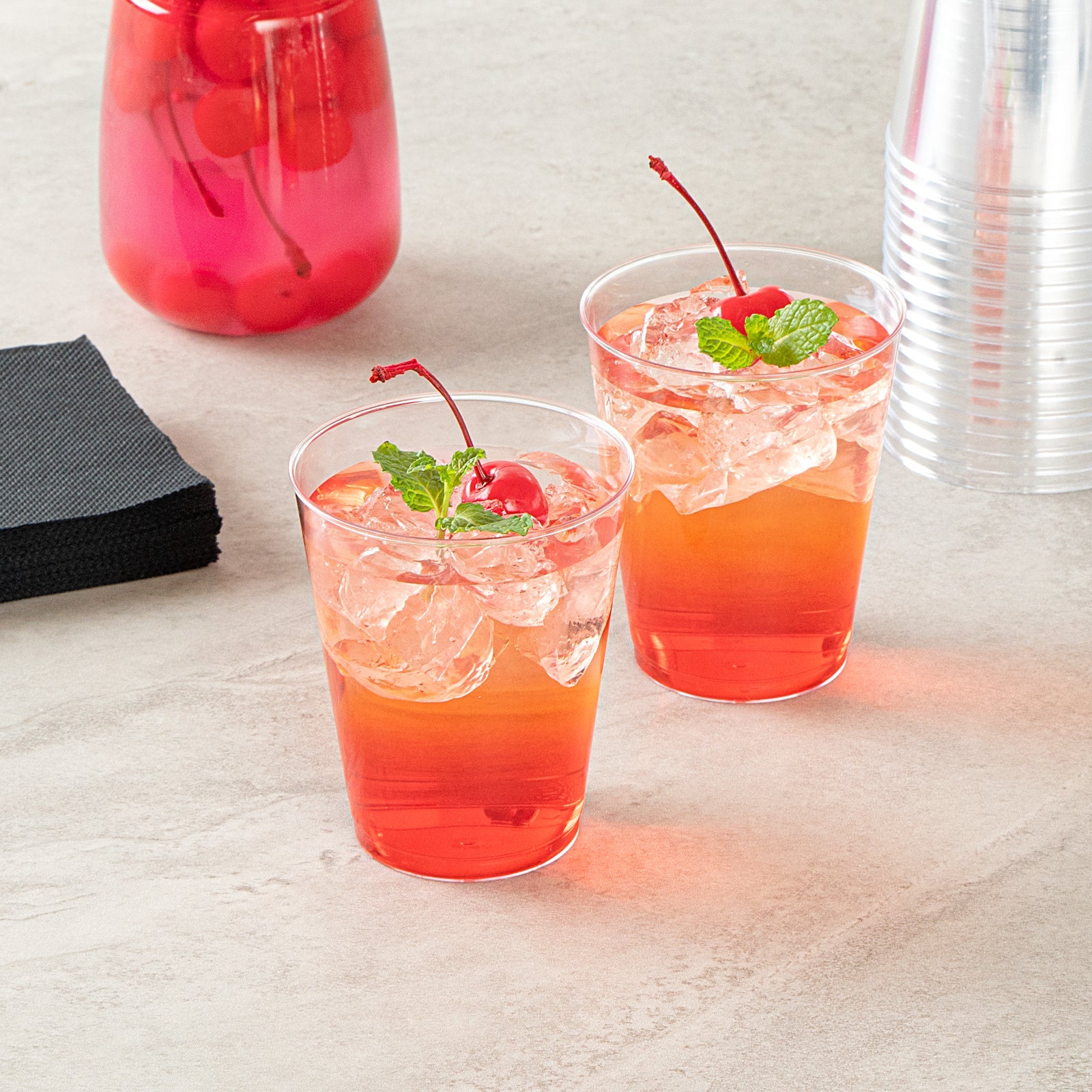 Chef 101 8 oz Clear Plastic Tumbler - 3" x 3" x 3 1/4" - 500 count box