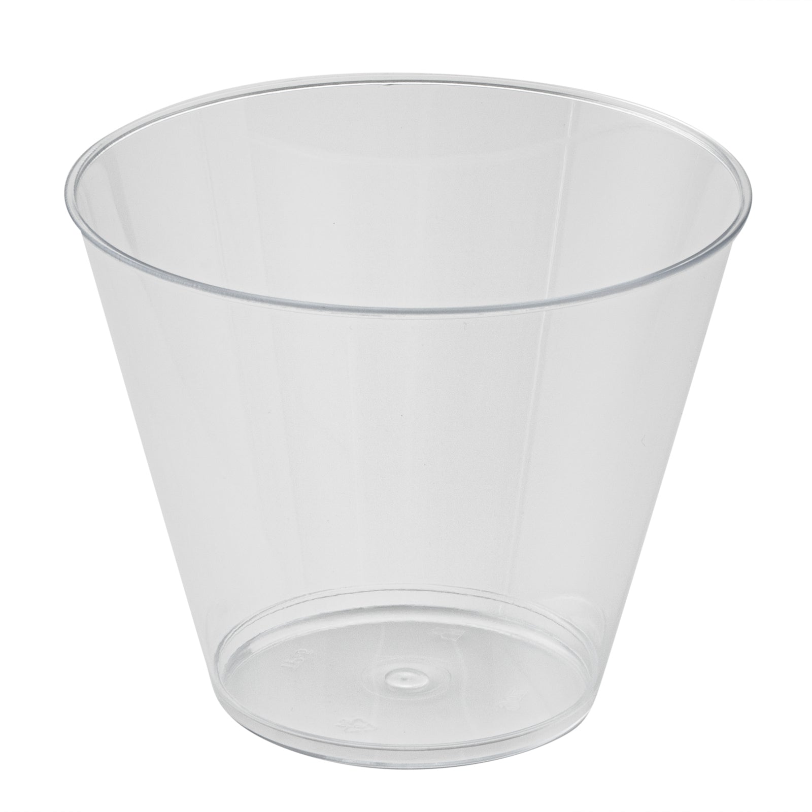 Chef 101 9 oz Clear Plastic Tumbler - 3 1/2" x 3 1/2" x 2 3/4" - 500 count box