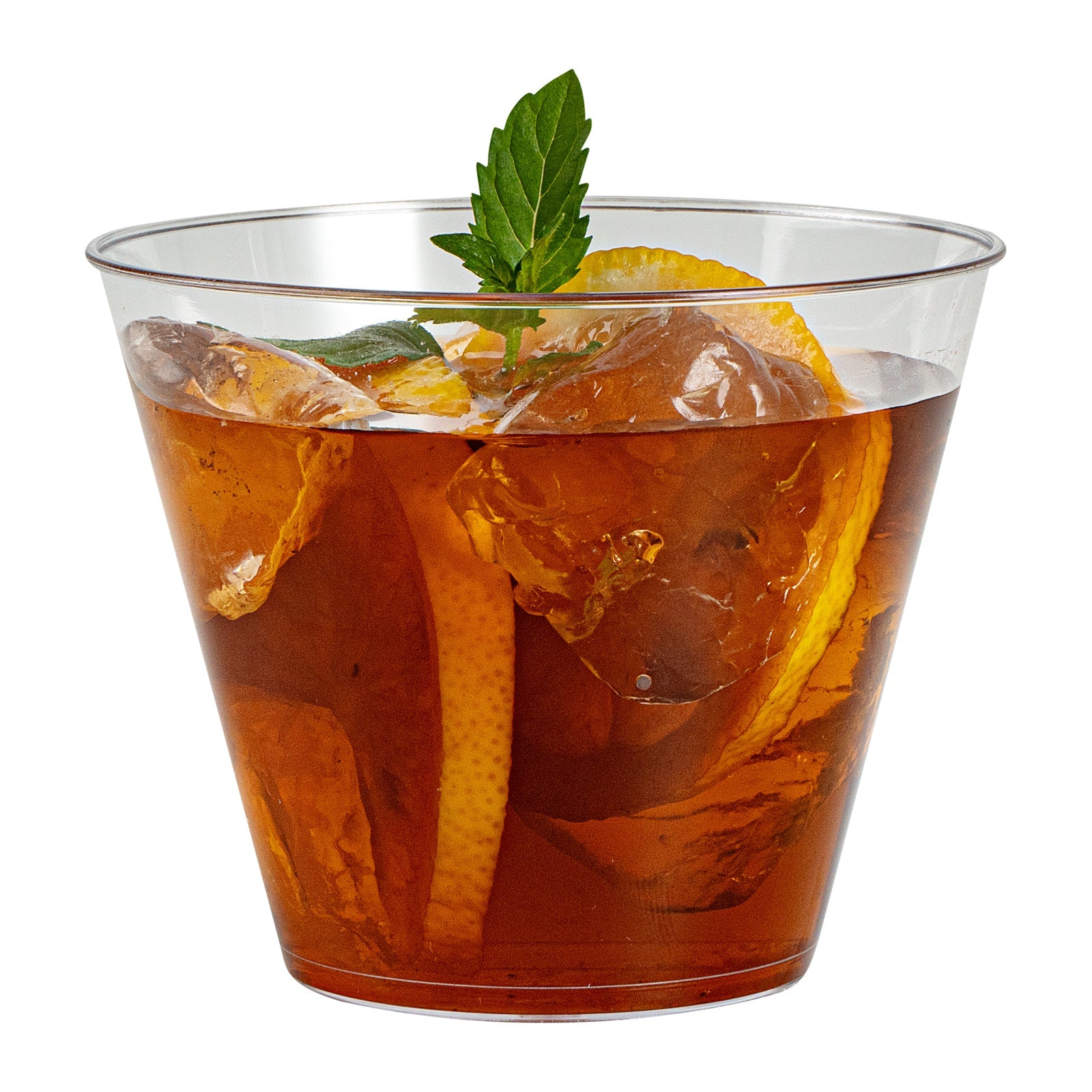 Chef 101 9 oz Clear Plastic Tumbler - 3 1/2" x 3 1/2" x 2 3/4" - 20 count box