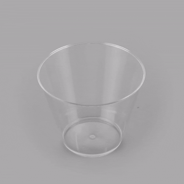 Chef 101 9 oz Clear Plastic Tumbler - 3 1/2" x 3 1/2" x 2 3/4" - 20 count box
