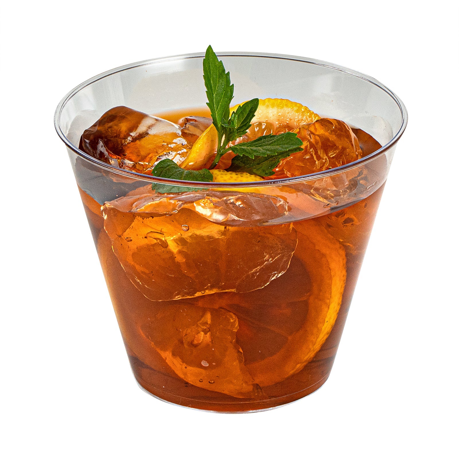 Chef 101 9 oz Clear Plastic Tumbler - 3 1/2" x 3 1/2" x 2 3/4" - 500 count box