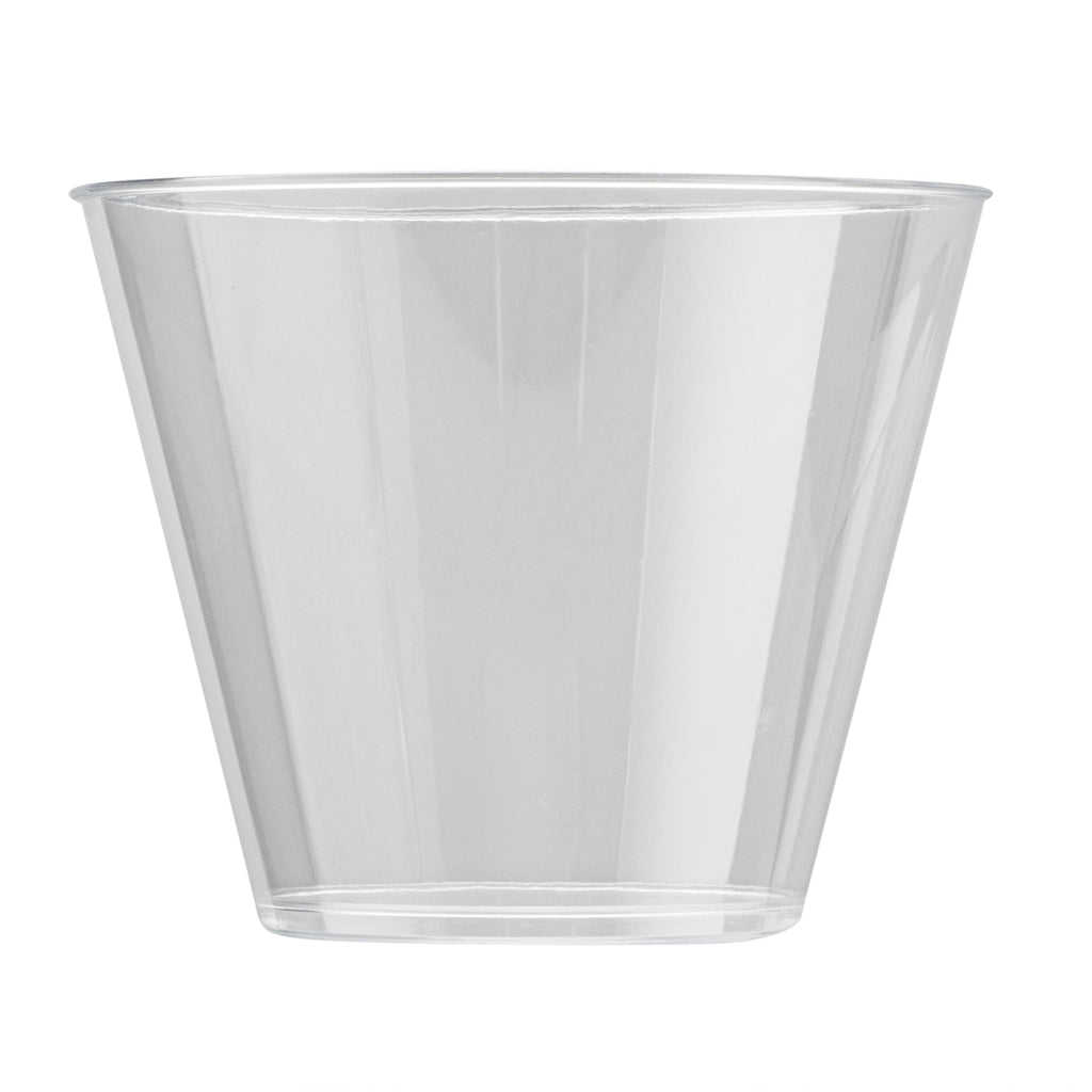 Chef 101 9 oz Clear Plastic Tumbler - 3 1/2" x 3 1/2" x 2 3/4" - 500 count box