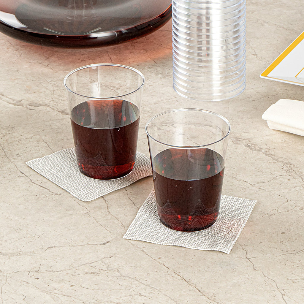 Chef 101 10 oz Clear Plastic Tumbler - 3" x 3" x 3 3/4" - 20 count box