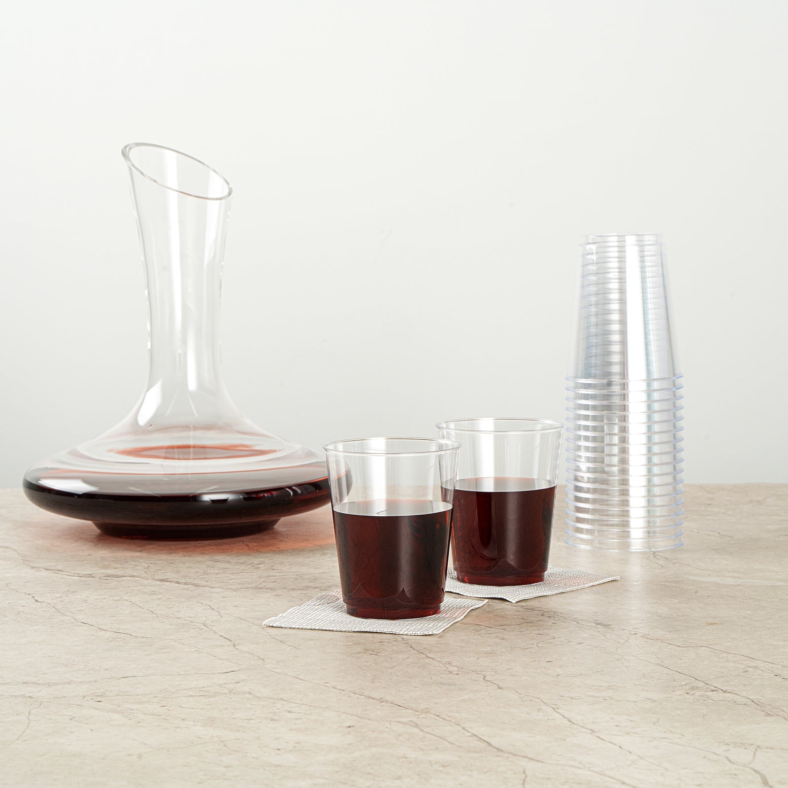 Chef 101 10 oz Clear Plastic Tumbler - 3" x 3" x 3 3/4" - 20 count box
