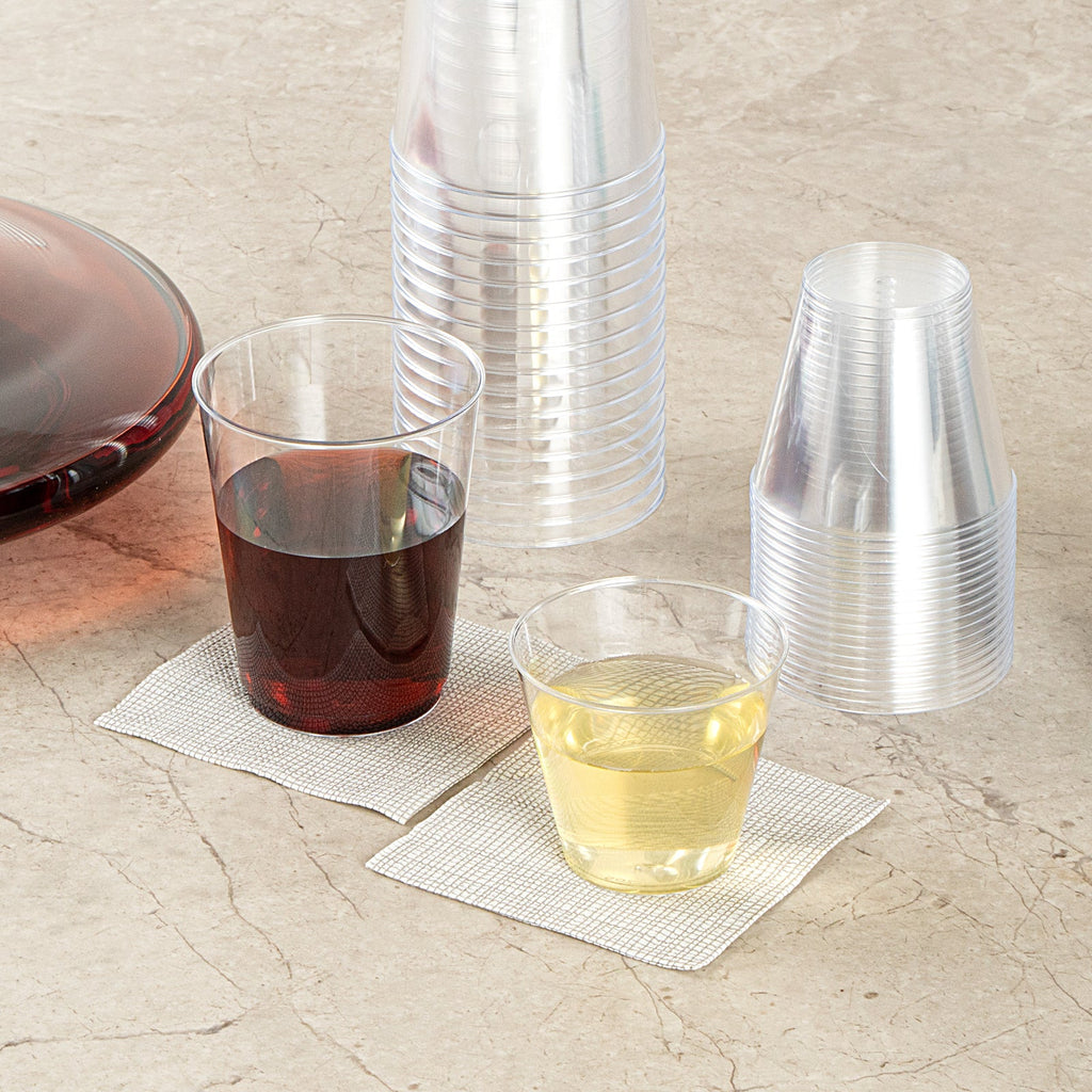 Chef 101 10 oz Clear Plastic Tumbler - 3" x 3" x 3 3/4" - 20 count box