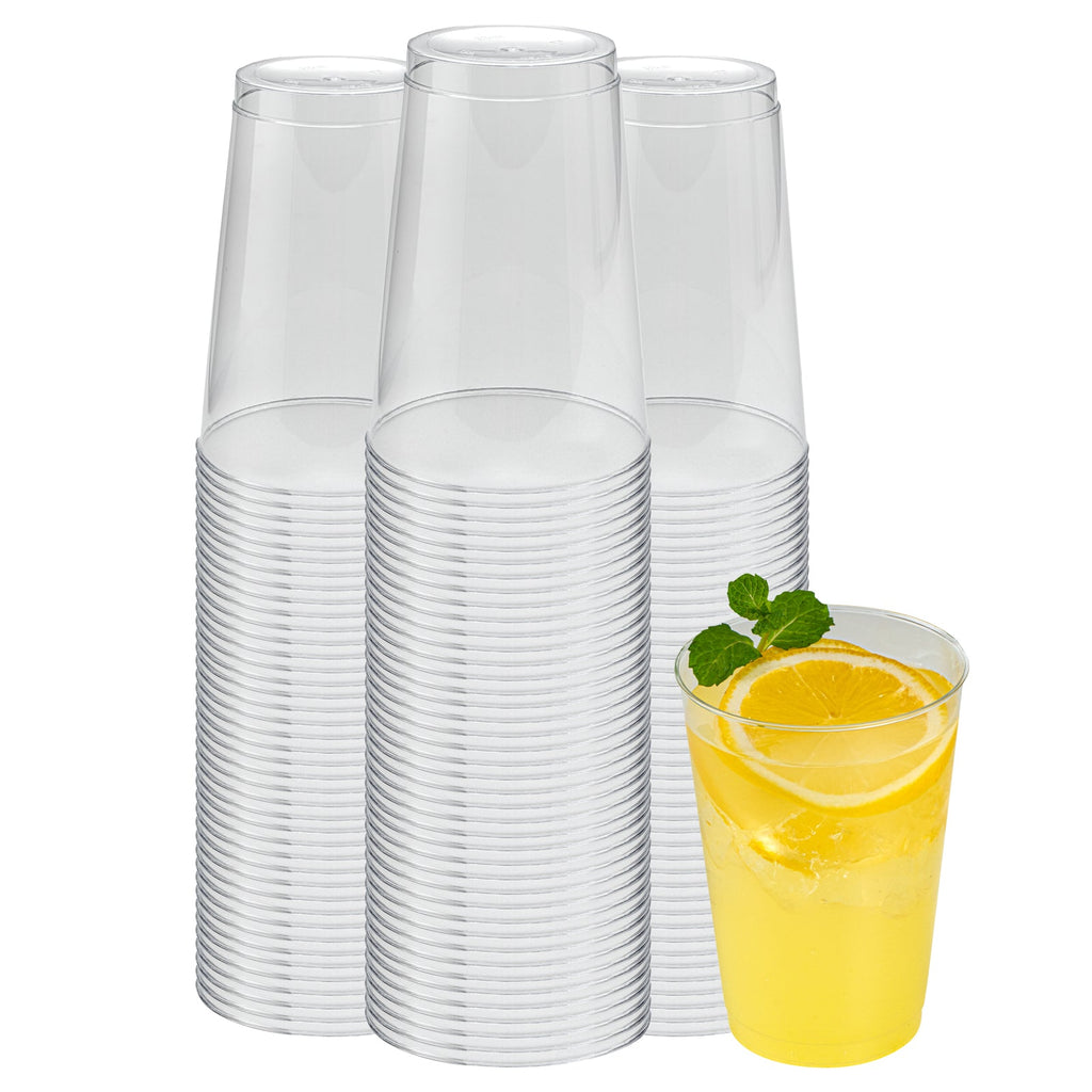 Chef 101 12 oz Clear Plastic Tumbler - 3" x 3" x 4 1/4" - 20 count box