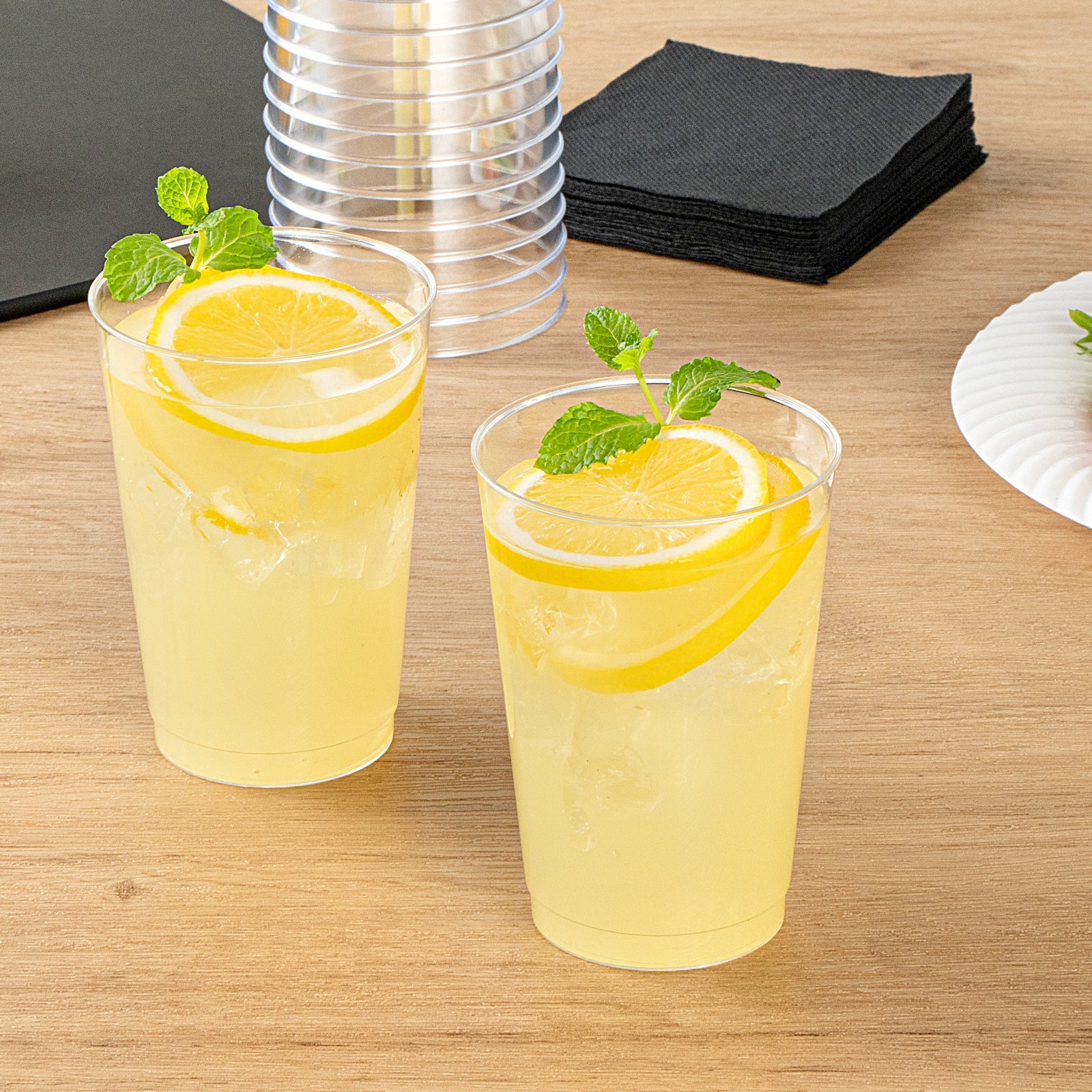 Chef 101 12 oz Clear Plastic Tumbler - 3" x 3" x 4 1/4" - 20 count box