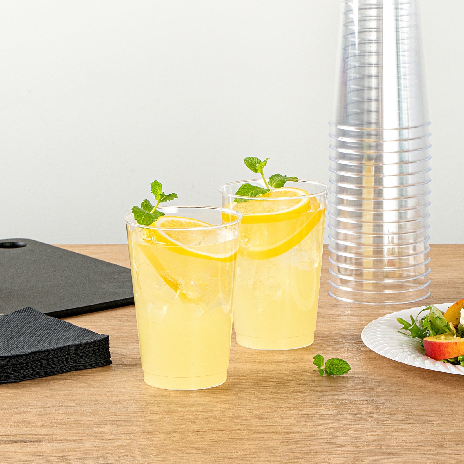 Chef 101 12 oz Clear Plastic Tumbler - 3" x 3" x 4 1/4" - 20 count box