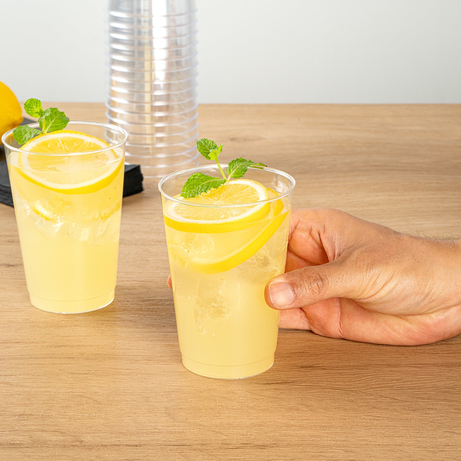 Chef 101 12 oz Clear Plastic Tumbler - 3" x 3" x 4 1/4" - 500 count box