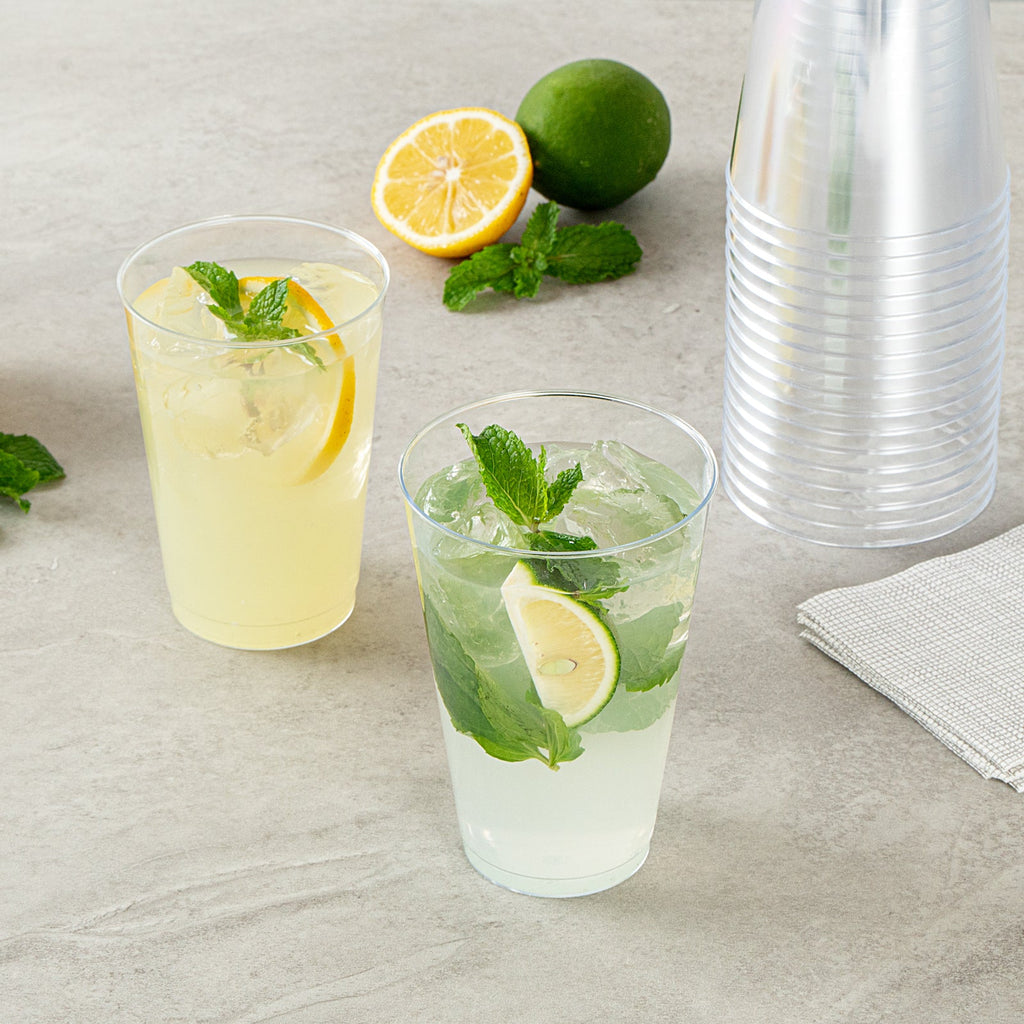 Chef 101 14 oz Clear Plastic Tumbler - 3 1/4" x 3 1/4" x 4 3/4" - 500 count box