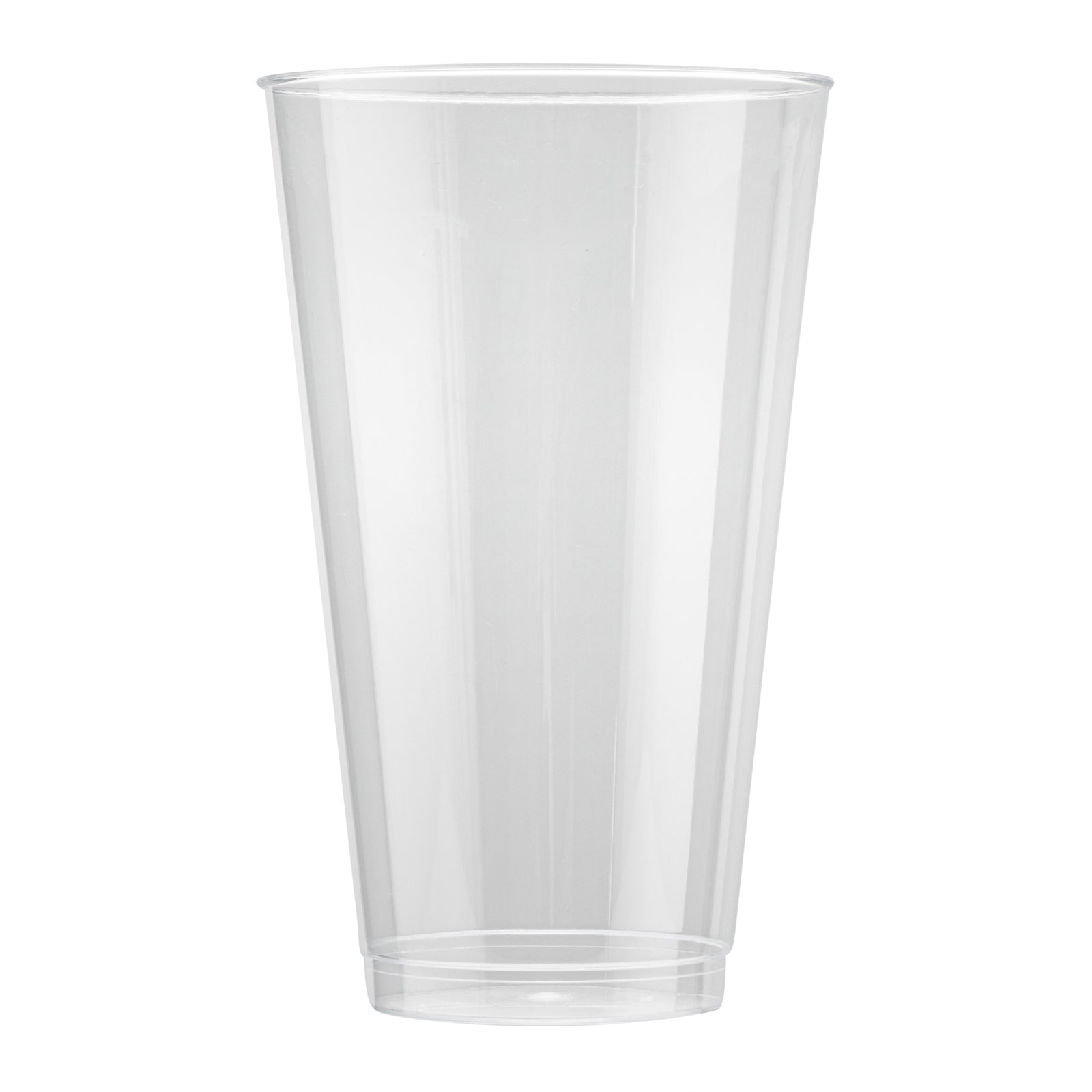 Chef 101 16 oz Clear Plastic Tumbler - 3 1/4" x 3 1/4" x 5 1/4" - 20 count box