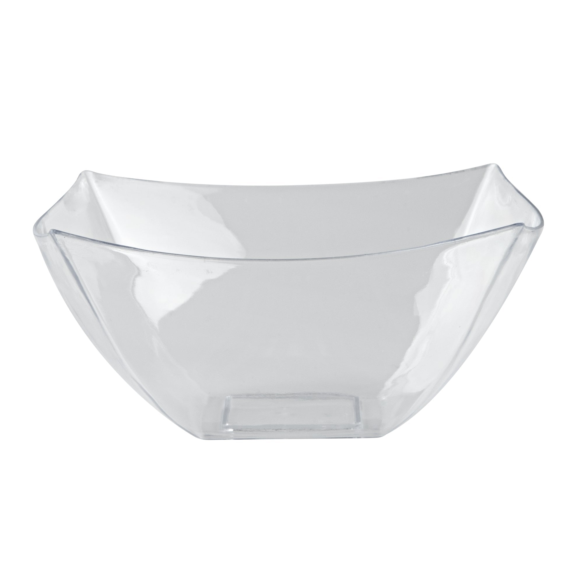 Moderna 8 oz Square Clear Plastic Bowl - 4 1/2" x 4 1/2" x 2" - 10 count box