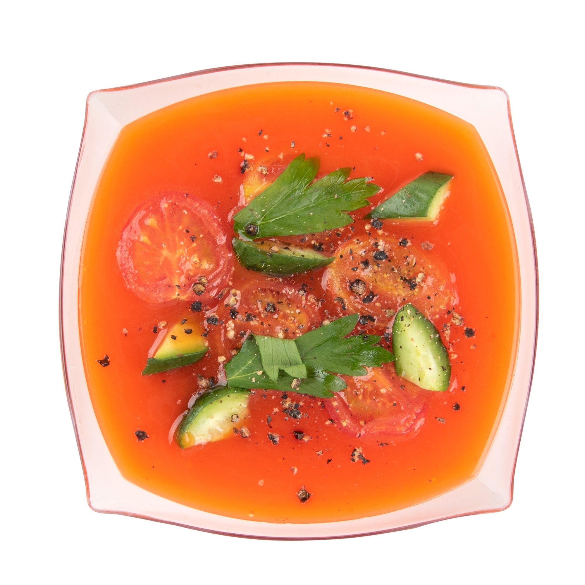 Moderna 8 oz Square Clear Plastic Bowl - 4 1/2" x 4 1/2" x 2" - 100 count box