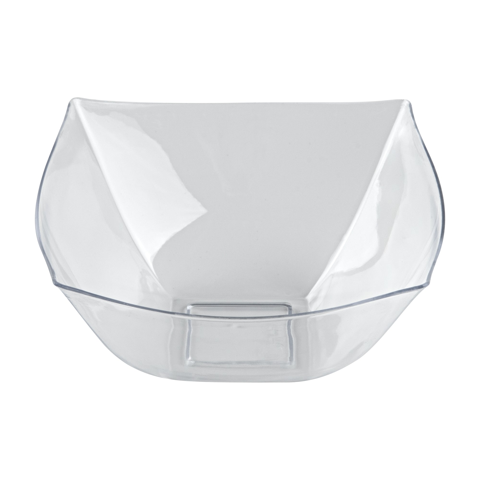 Moderna 8 oz Square Clear Plastic Bowl - 4 1/2" x 4 1/2" x 2" - 100 count box
