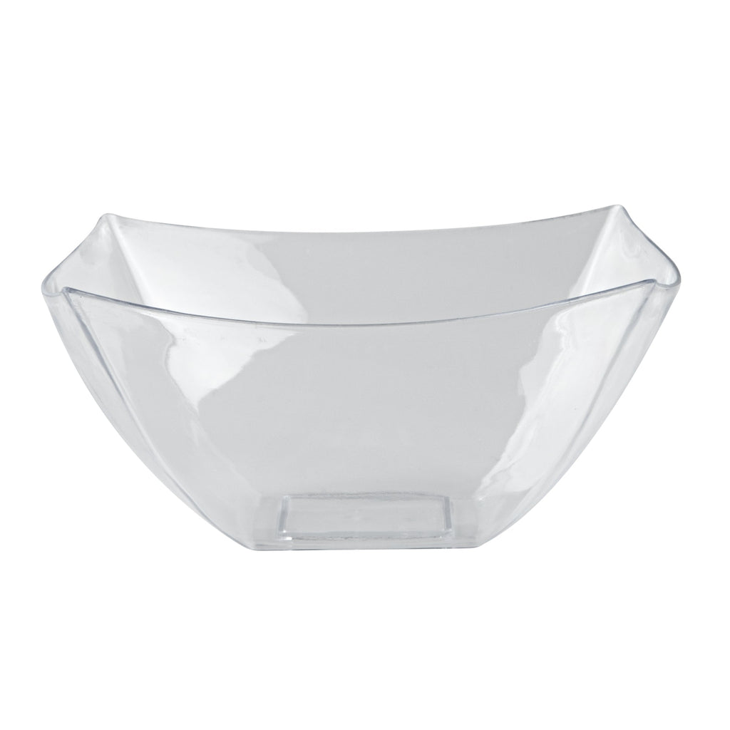 Moderna 8 oz Square Clear Plastic Bowl - 4 1/2" x 4 1/2" x 2" - 100 count box