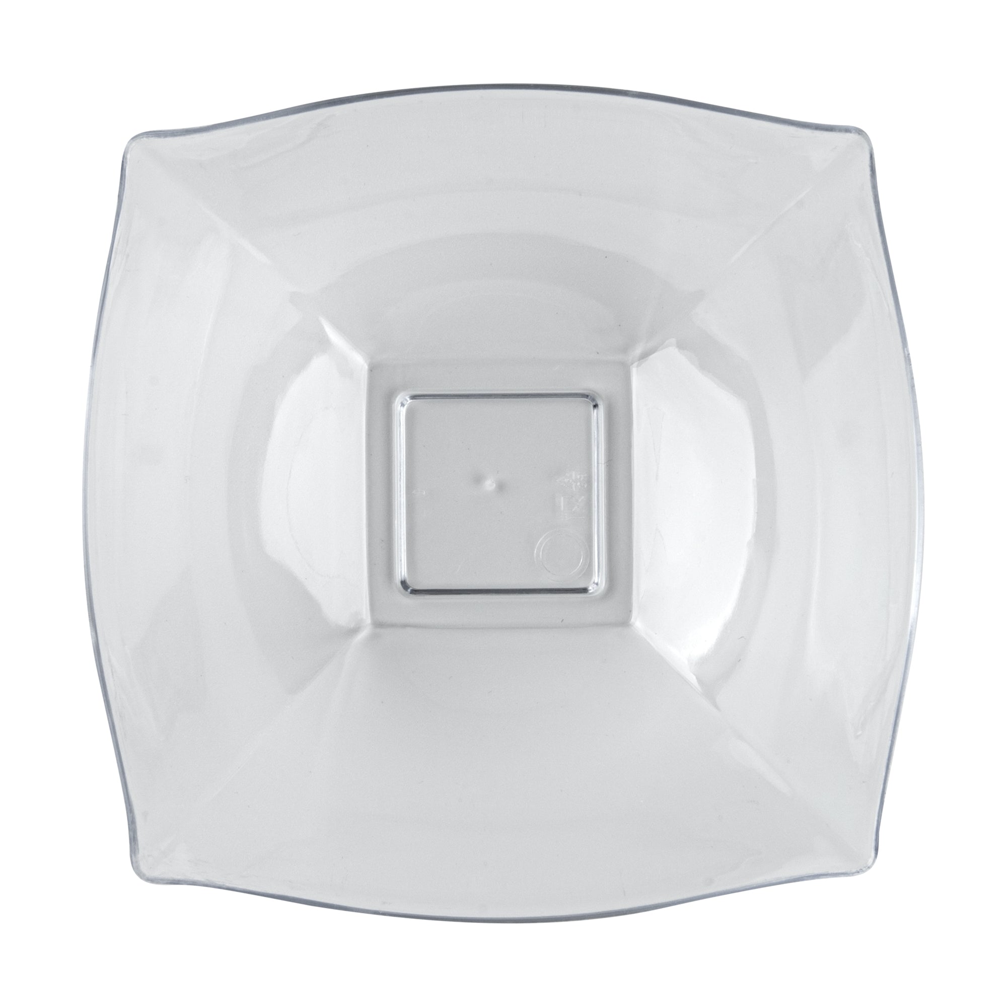 Moderna 8 oz Square Clear Plastic Bowl - 4 1/2" x 4 1/2" x 2" - 100 count box