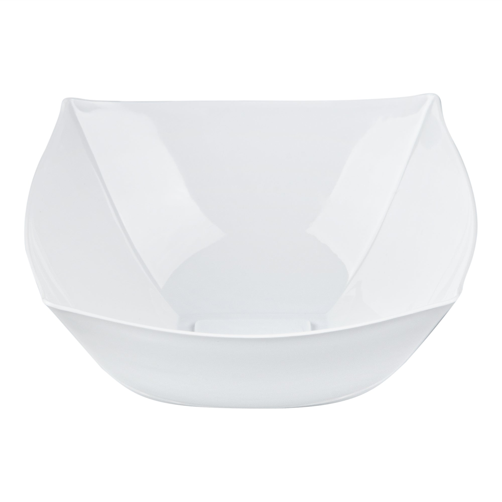 Moderna 8 oz Square White Plastic Bowl - 4 1/2" x 4 1/2" x 2" - 10 count box