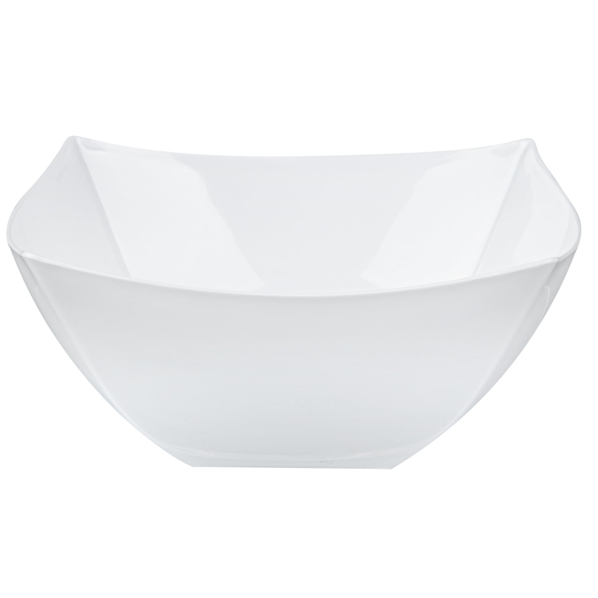 Moderna 8 oz Square White Plastic Bowl - 4 1/2" x 4 1/2" x 2" - 10 count box