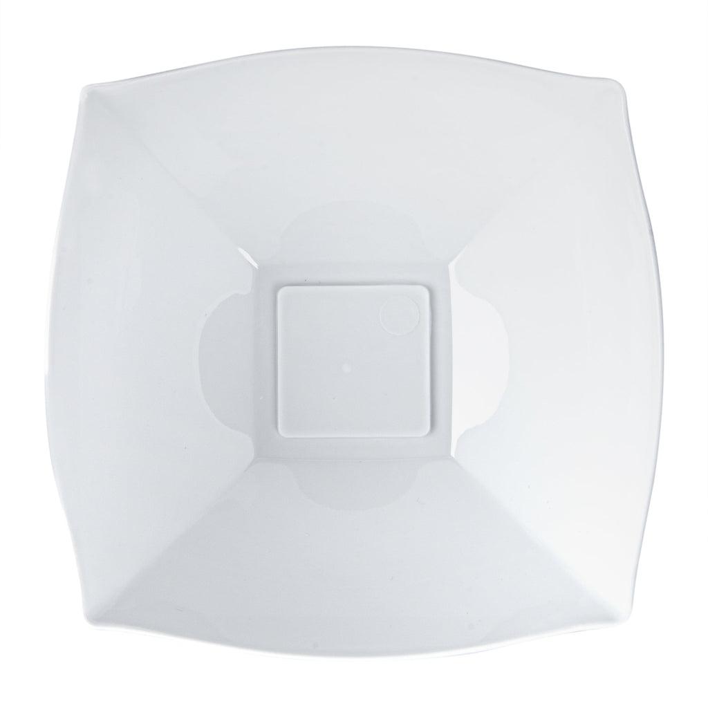 Moderna 8 oz Square White Plastic Bowl - 4 1/2" x 4 1/2" x 2" - 10 count box