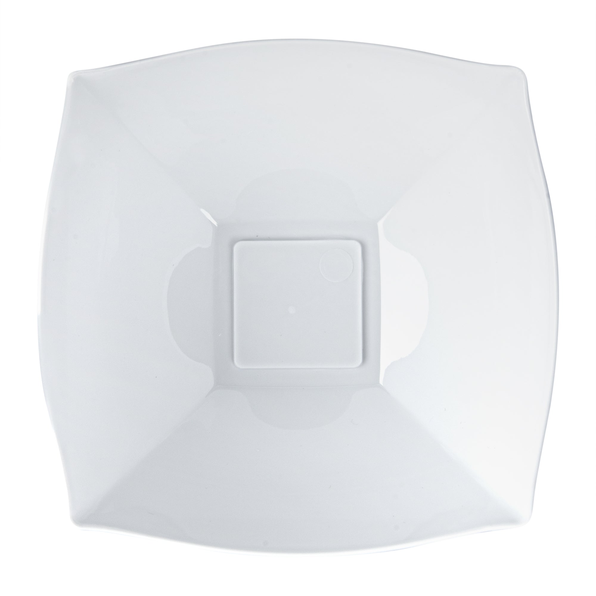 Moderna 8 oz Square White Plastic Bowl - 4 1/2" x 4 1/2" x 2" - 10 count box
