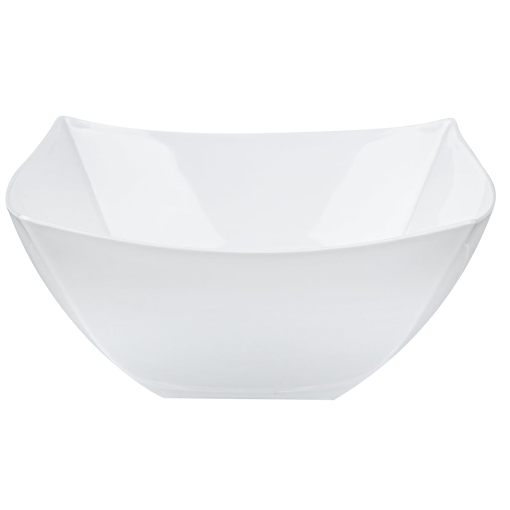 Moderna 8 oz Square White Plastic Bowl - 4 1/2" x 4 1/2" x 2" - 100 count box