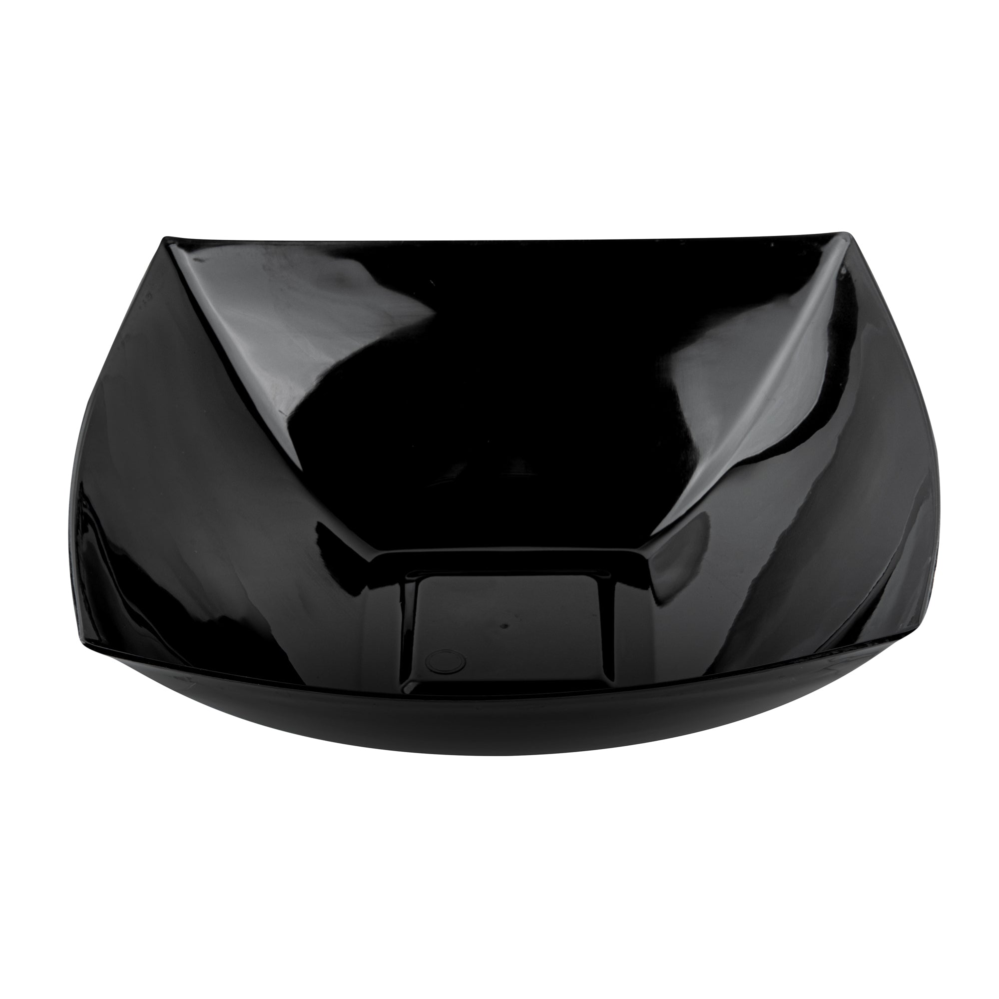 Moderna 64 oz Square Black Plastic Serving Bowl - 9 3/4" x 9 3/4" x 3" - 10 count box