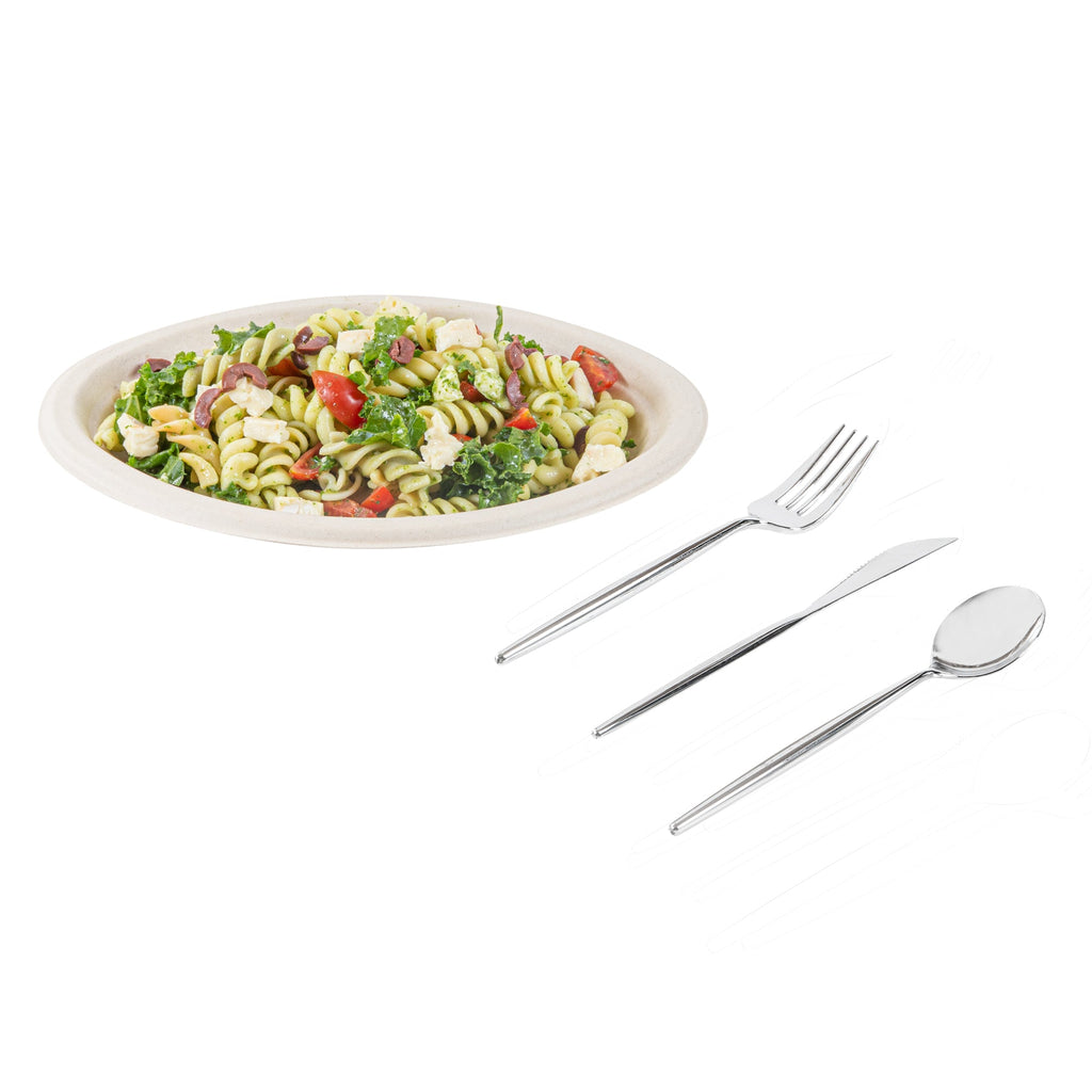 Moderna Silver Plastic Cutlery Set - 7 1/2" - 60 count box
