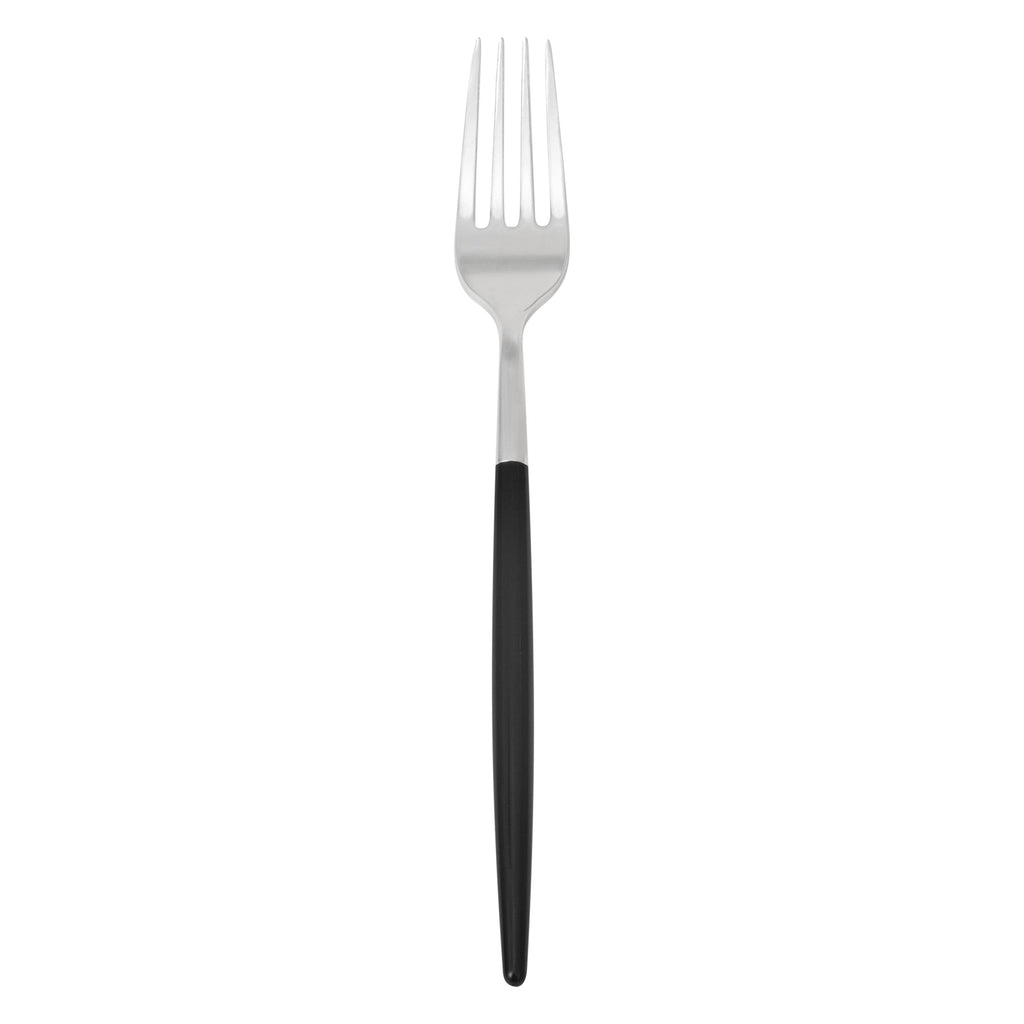 Moderna Silver Plastic Fork - with Black Handle - 7 1/2" - 500 count box