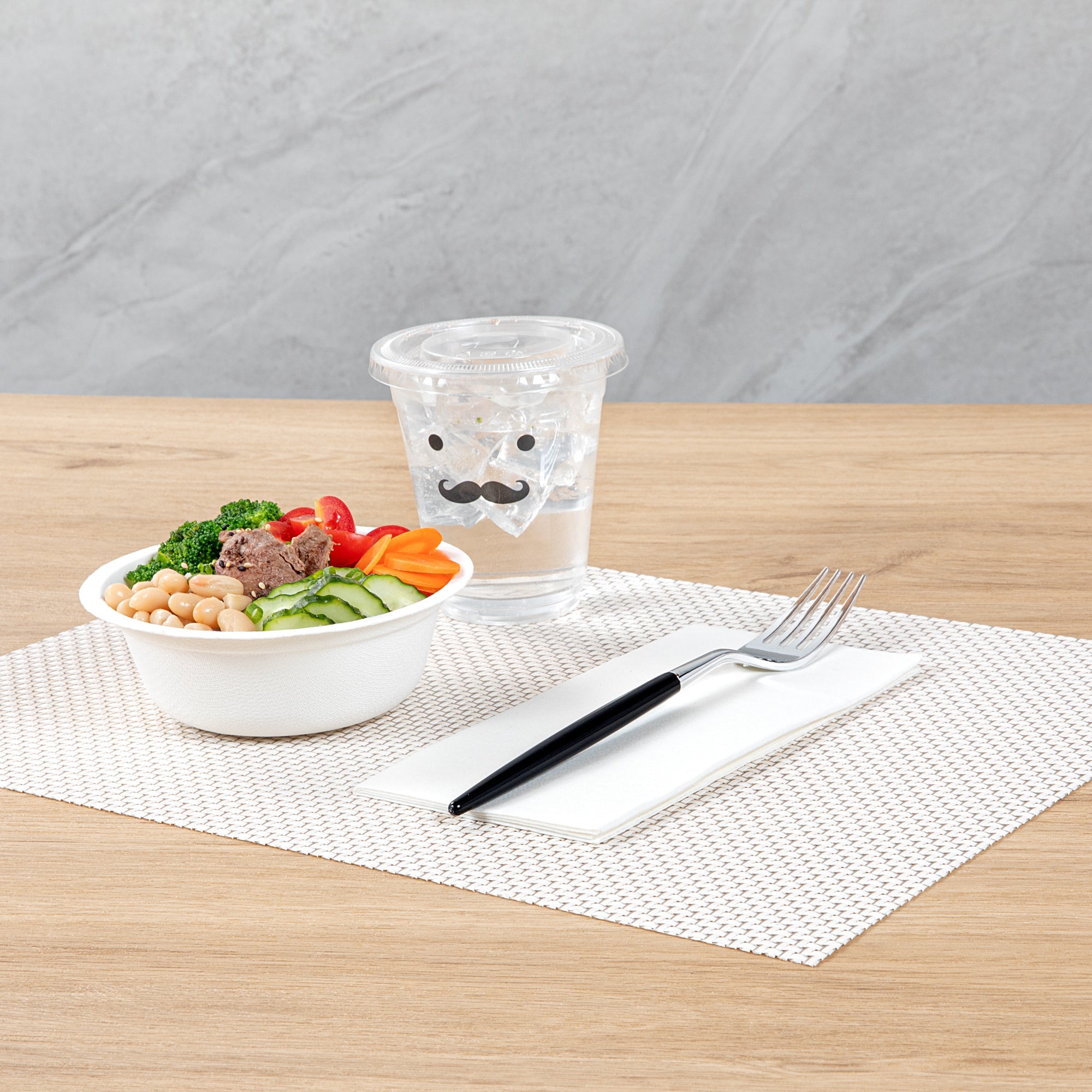 Moderna Silver Plastic Fork - with Black Handle - 7 1/2" - 50 count box