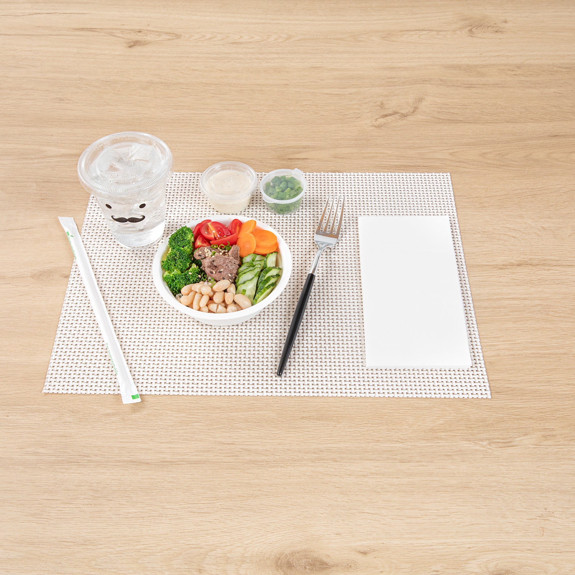 Moderna Silver Plastic Fork - with Black Handle - 7 1/2" - 50 count box