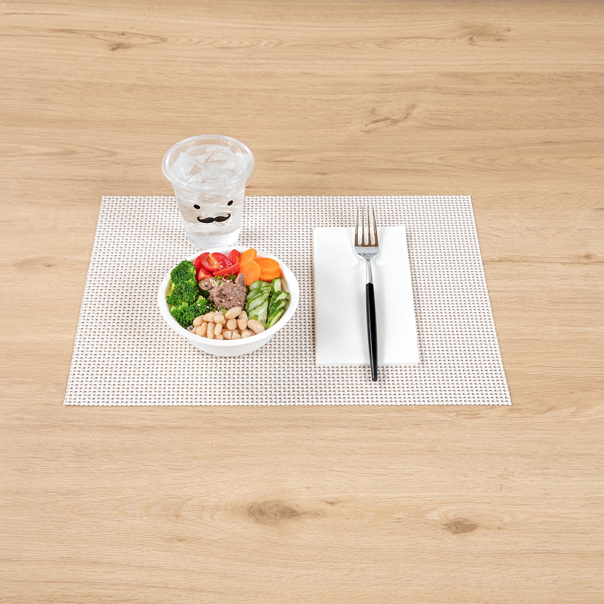 Moderna Silver Plastic Fork - with Black Handle - 7 1/2" - 500 count box