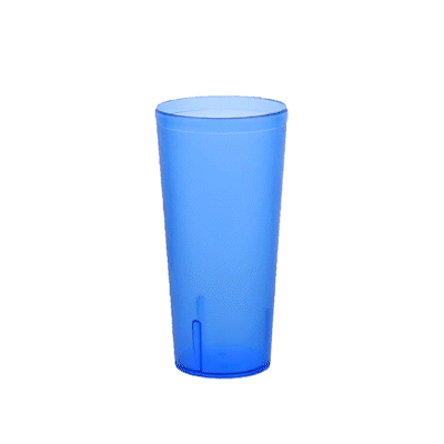Bev Tek 24 oz Blue SAN Plastic Tumbler - Pebbled - 3 1/2" x 3 1/2" x 7" - 50 count box
