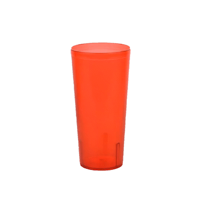 Bev Tek 24 oz Red SAN Plastic Tumbler - Pebbled - 3 1/2" x 3 1/2" x 7" - 50 count box