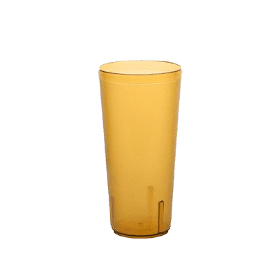 Bev Tek 24 oz Amber SAN Plastic Tumbler - Pebbled - 3 1/2" x 3 1/2" x 7" - 50 count box