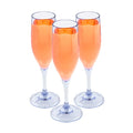 Bev Tek 6 oz Clear SAN Plastic Champagne Flute - 2" x 2" x 8" - 50 count box