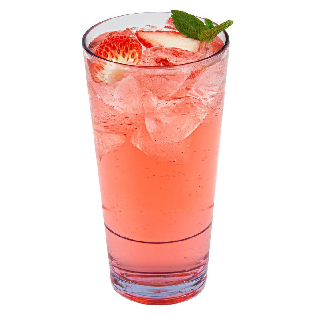 Bev Tek 20 oz Clear SAN Plastic Cooler Glass - 3 1/2" x 3 1/2" x 6 1/2" - 50 count box