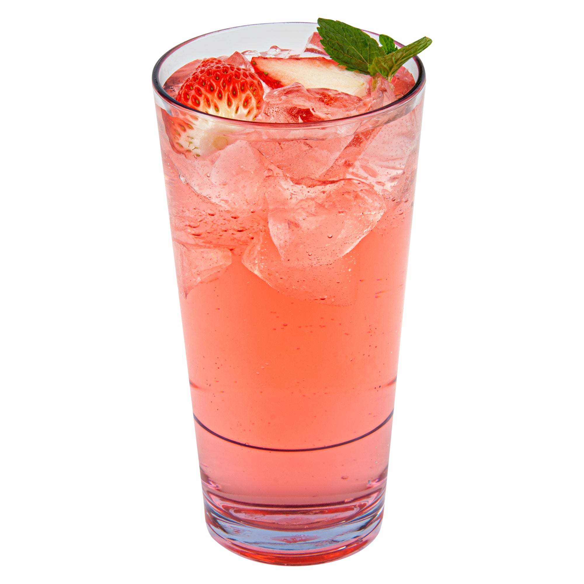 Bev Tek 20 oz Clear SAN Plastic Cooler Glass - 3 1/2" x 3 1/2" x 6 1/2" - 50 count box