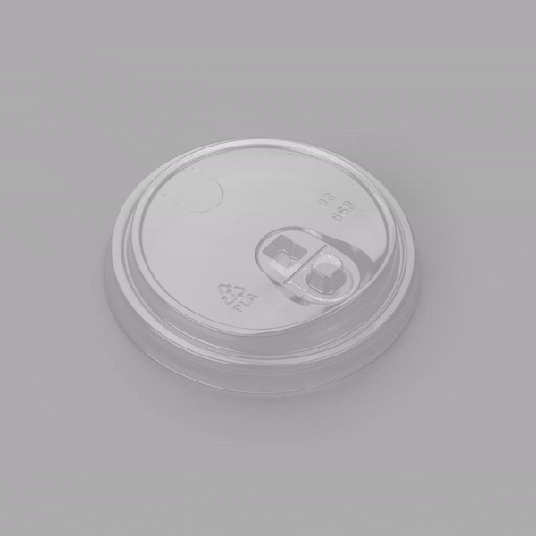 Sustain Clear PLA Plastic Cold Cup Flat Lid - Fits 9, 12, 16, 20 and 22 oz, Compostable - 1000 count box