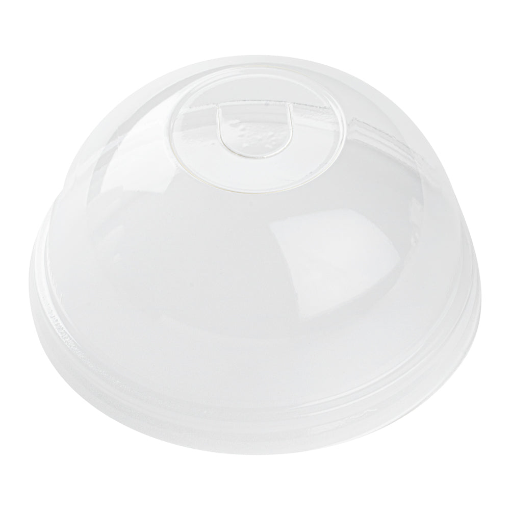 Sustain Clear PLA Plastic Cold Cup Dome Lid - Fits 9, 12, 16, 20 and 22 oz, Compostable - 50 count box