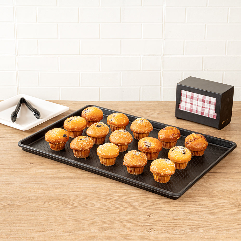 Chef 101 Rectangle Black Plastic Display Tray - 26" x 18" - 1 count box