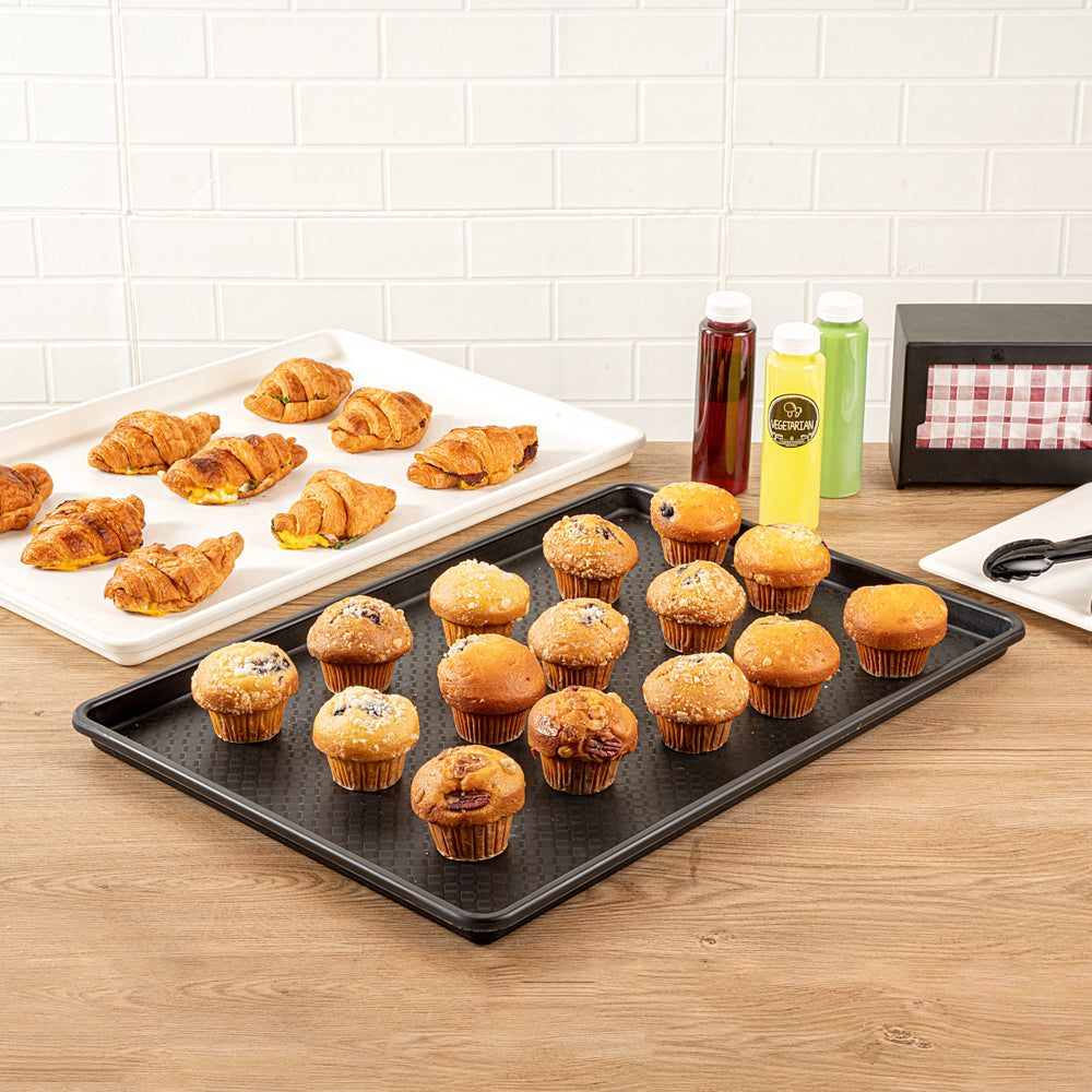 Chef 101 Rectangle Black Plastic Display Tray - 26" x 18" - 1 count box