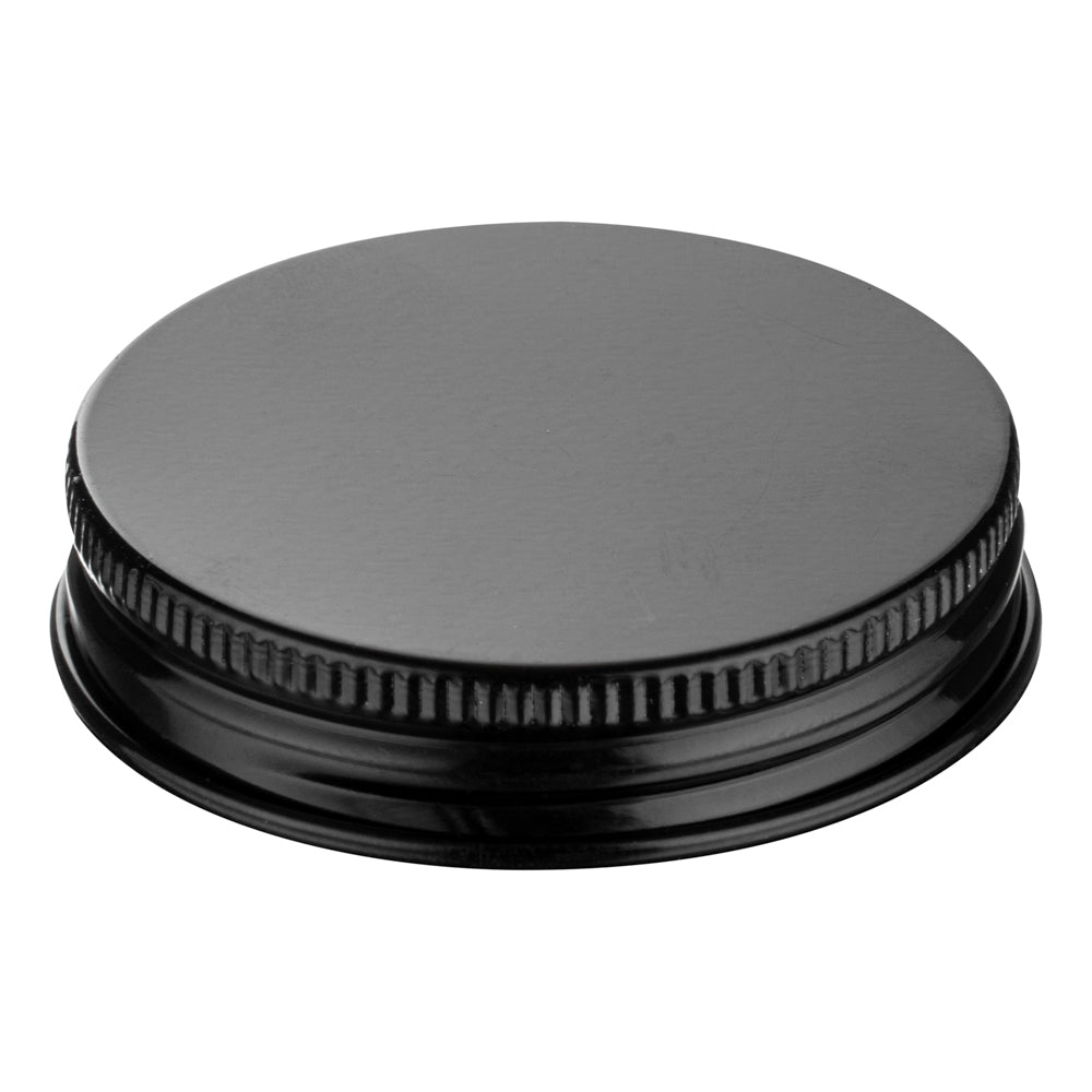 Chef 101 16 oz Round Clear Plastic Candy and Snack Jar - with Black Aluminum Lid - 3 3/4" x 3 3/4" x 3" - 10 count box