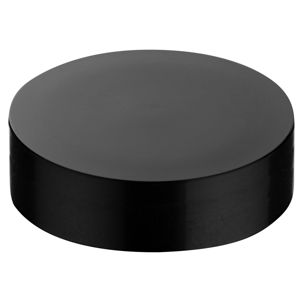 Chef 101 4 oz Round Clear Plastic Candy and Snack Jar - with Black Plastic Lid - 2 3/4" x 2 3/4" x 1 1/2" - 10 count box