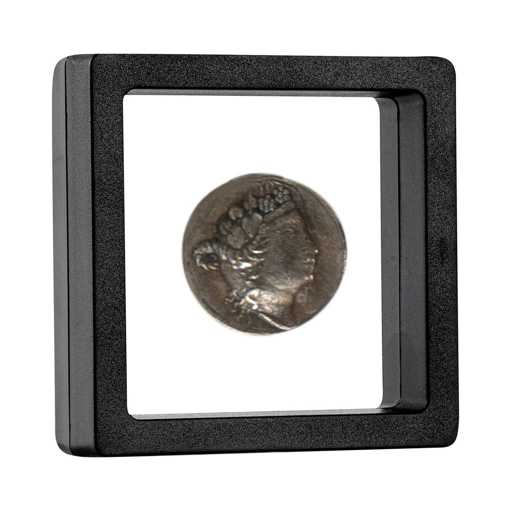 Display Tek Square Black Plastic 3D Floating Display Case - 2 3/4" x 2 3/4" x 3/4" - 10 count box