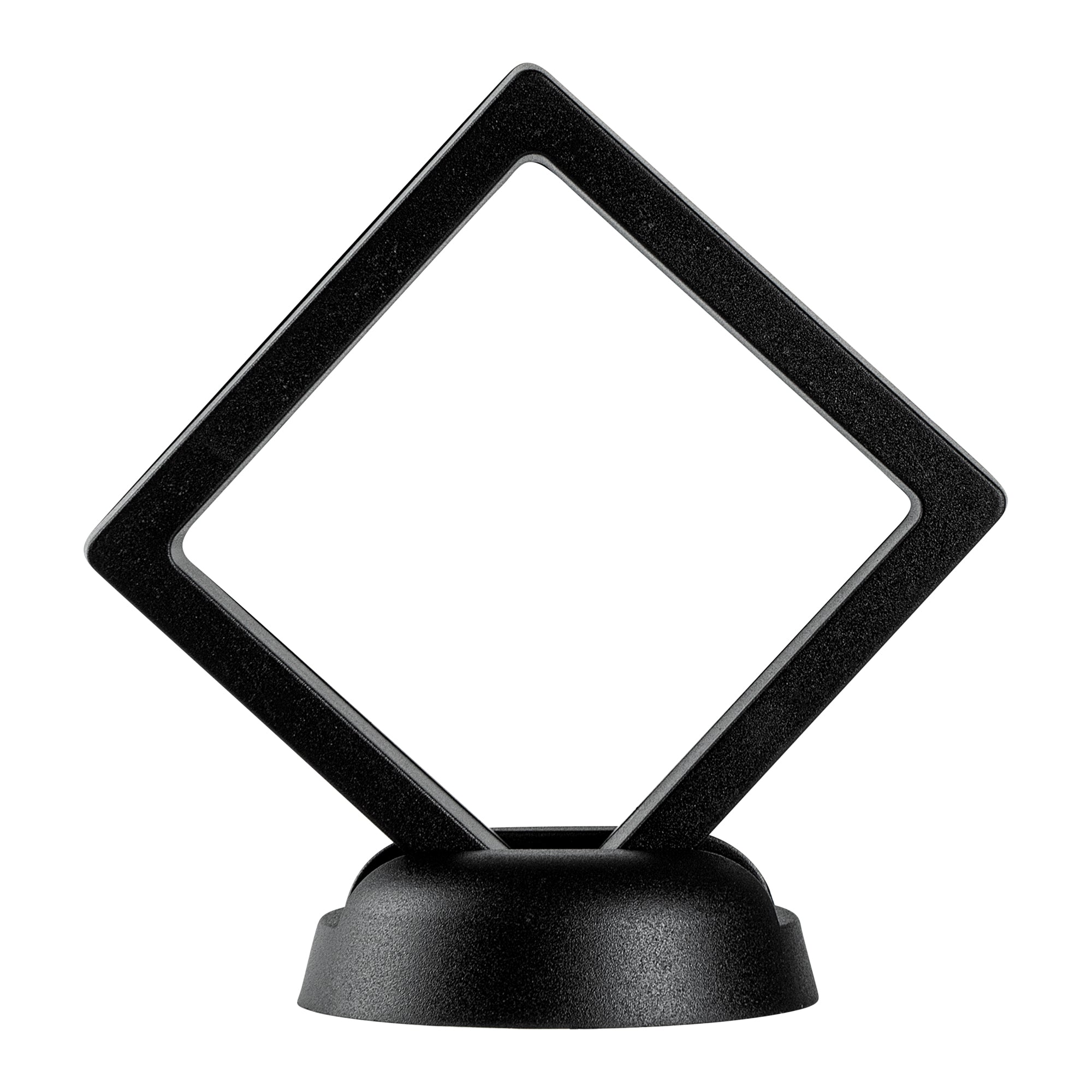 Display Tek Square Black Plastic 3D Floating Display Case - 2 3/4" x 2 3/4" x 3/4" - 10 count box