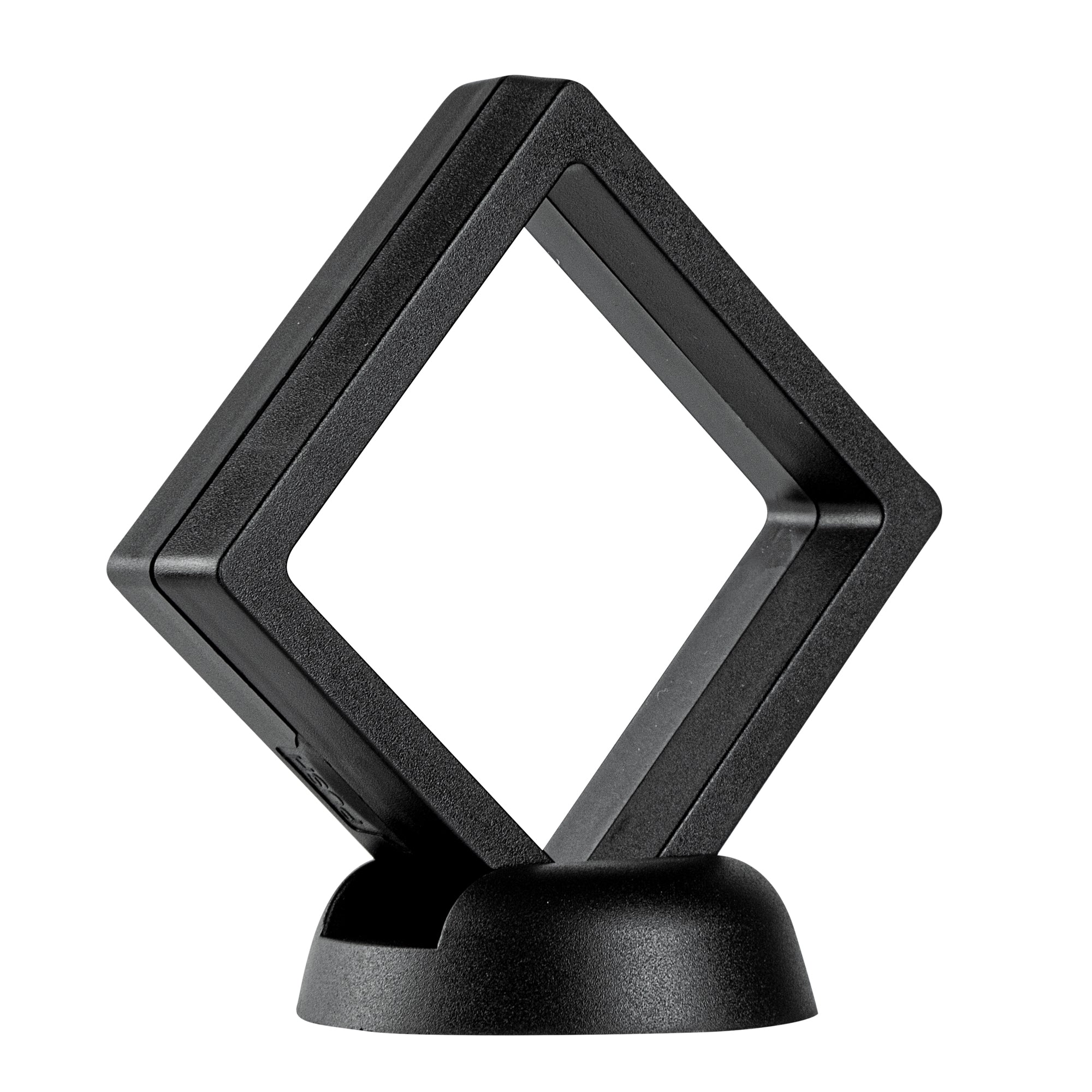 Display Tek Square Black Plastic 3D Floating Display Case - 2 3/4" x 2 3/4" x 3/4" - 10 count box